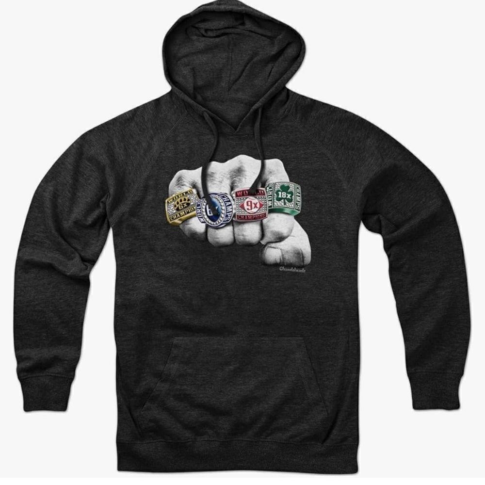 Chowdaheadz Kiss The Rings Hoodie Charcoal Grey 2X NWT